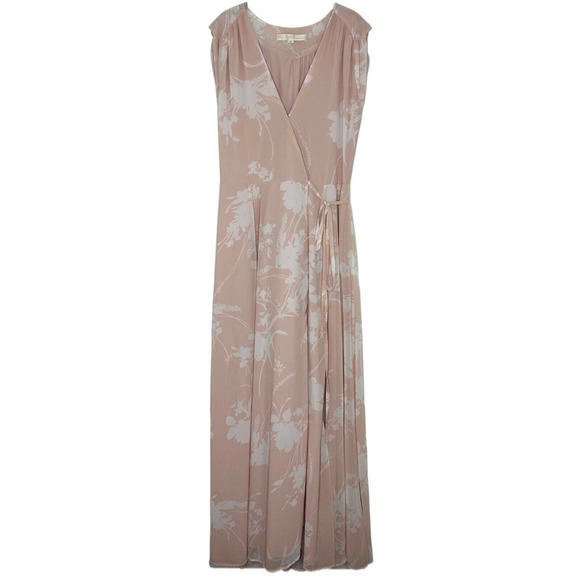 ANTHROPOLOGIE BHLDN YUMI KIM BRIDESMAID SASHAY AWAY WRAP MAXI DRESS BLUSH SZ XL - Picture 3 of 8